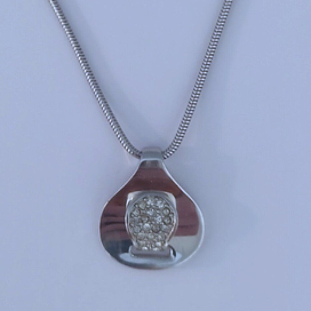 Givenchy vintage pave crystals pendant choker necklace EUC